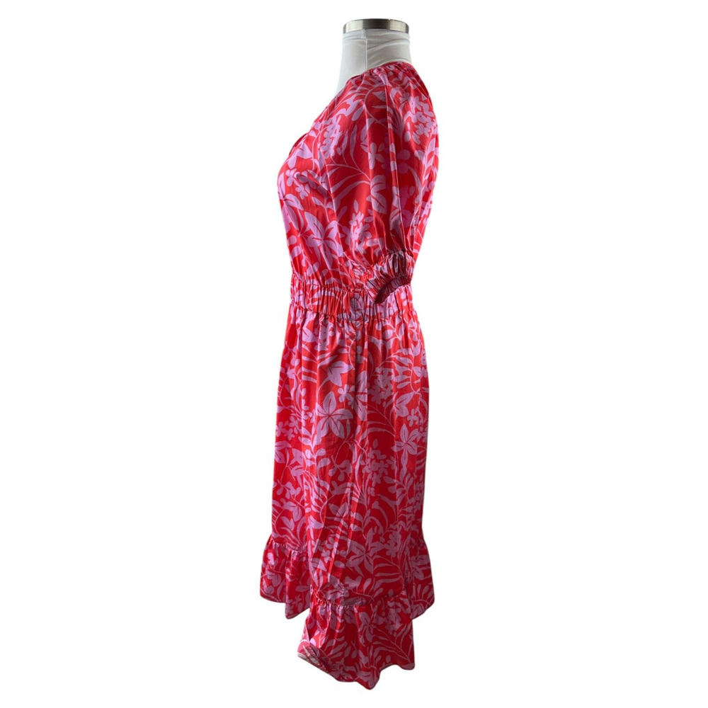 Voyageur by Mersea Hedy Tropical Floral Vine Tiered Midi Maxi Dress Mer Sea XL - Picture 10 of 14